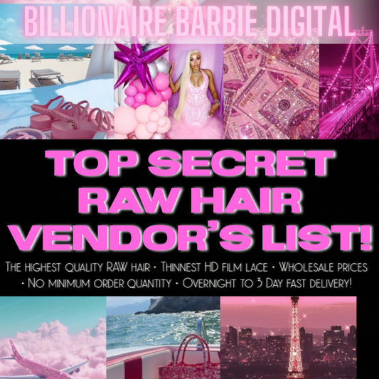 Top Secret Raw Hair Vendors List